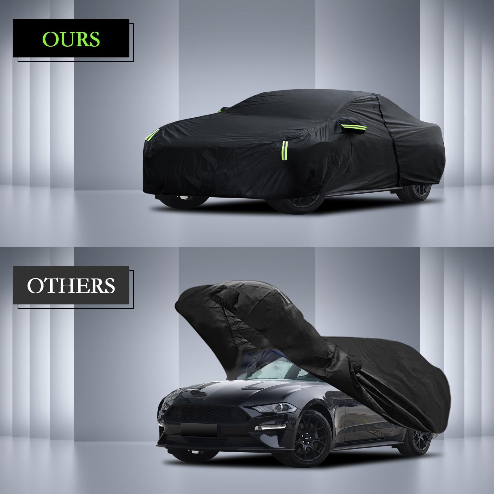 Car Cover Custom Fit for Ford Mustang 1994-2025 for Chevy Camaro 2010-2025 Waterproof All Weather Full Exterior Cover — view 6