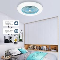 Lixada LED Mennyezeti Ventilátor Távirányítóval Kék 36W Hálószoba Nappali 7