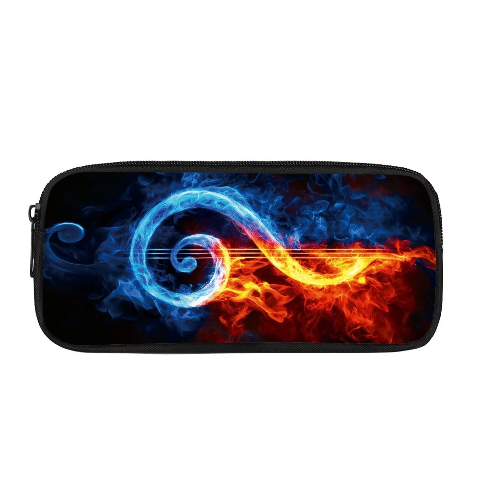 Biyejit Music Notes Pencil Case Kids Pen Bag Box Child Stationery Brush Organizer Toiletry Stationery Bag for Teen Boys Girls Back to School Gift — image 1