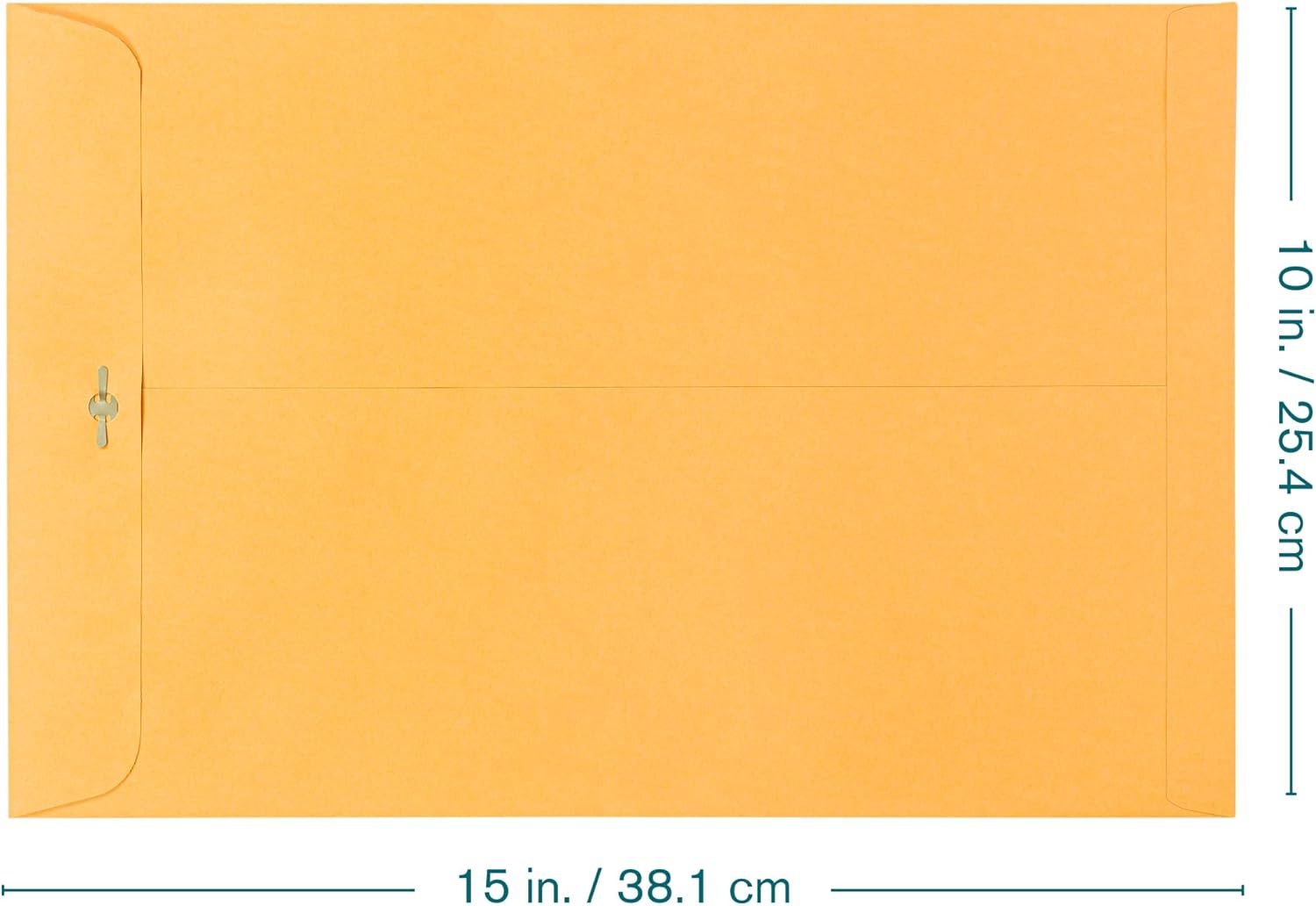 EnDoc 10 x 15 Clasp Envelopes - 10 Pack Brown Kraft Catalog Mailing Gummed Seal Envelope - 28lb Heavyweight 10x15 Inches Manila Envelopes for Home, Office, Business, Legal or School - Image 2