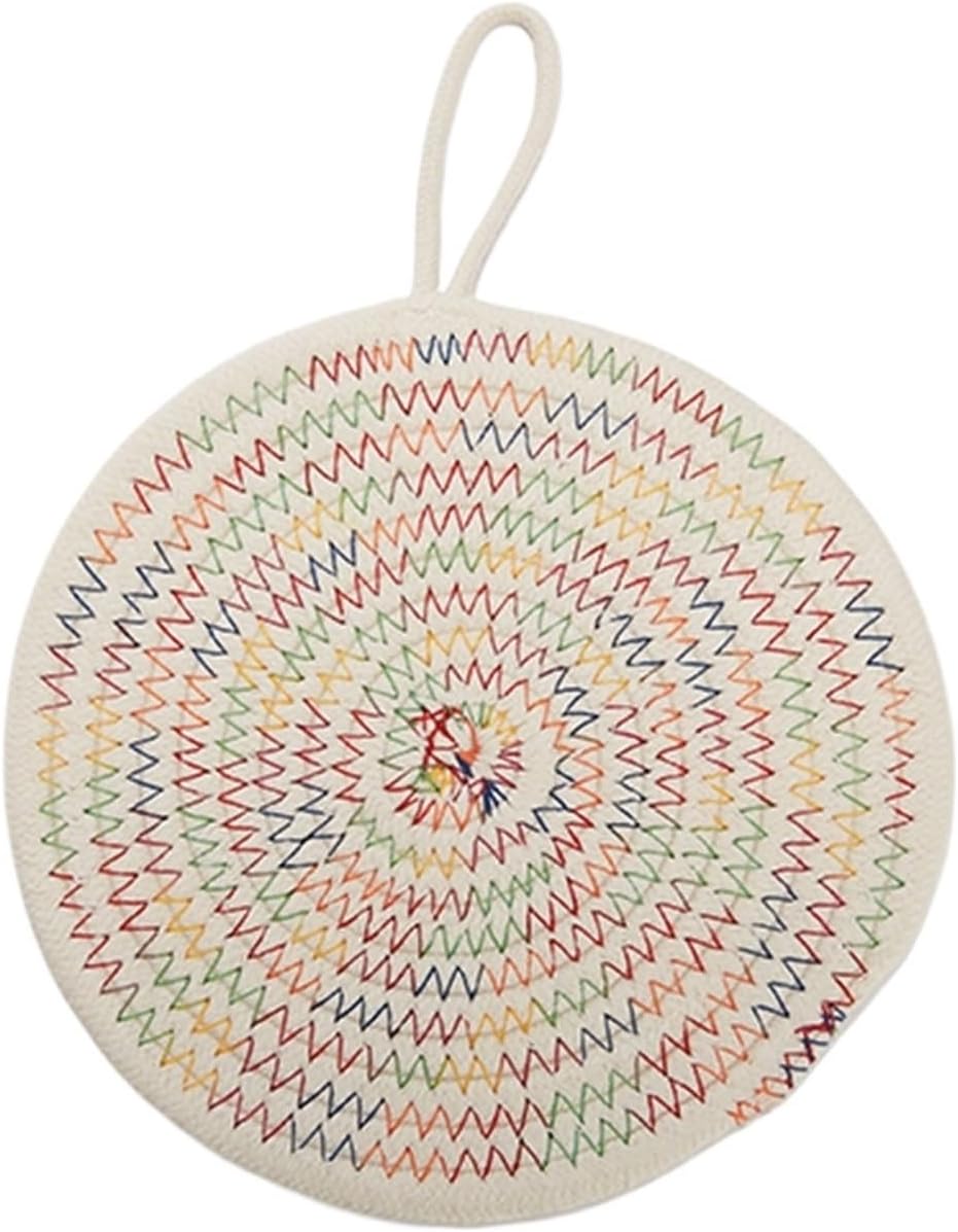 Casserole Heat Insulation Mat Rattan Placemat Rope Hand Woven Cup Plate Cushion Household Table(Gray)