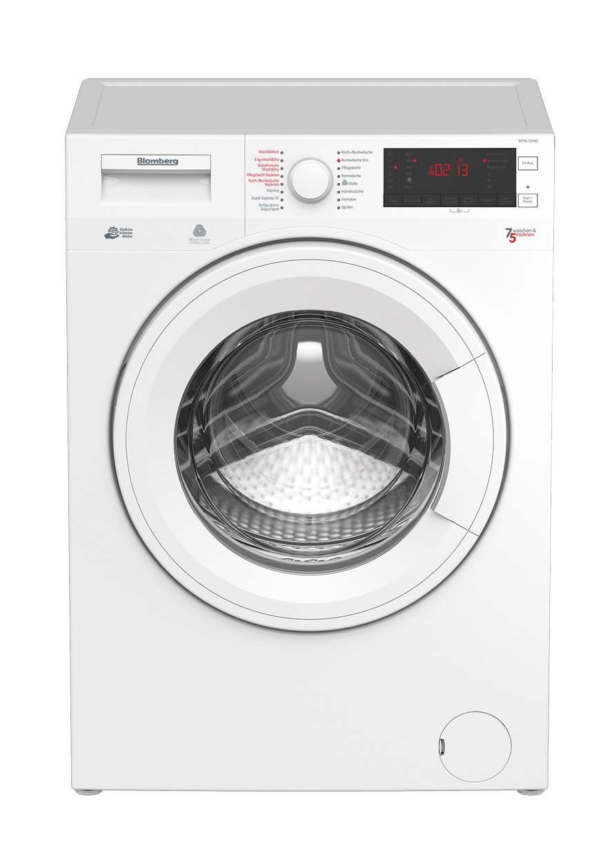 Blomberg WTFN 75140 Waschtrockner / 7 kg / Trocknen 5 kg / Extra Spülen / Mengenautomatik / Super Express Programm / Schontrommel / Wash&Dry