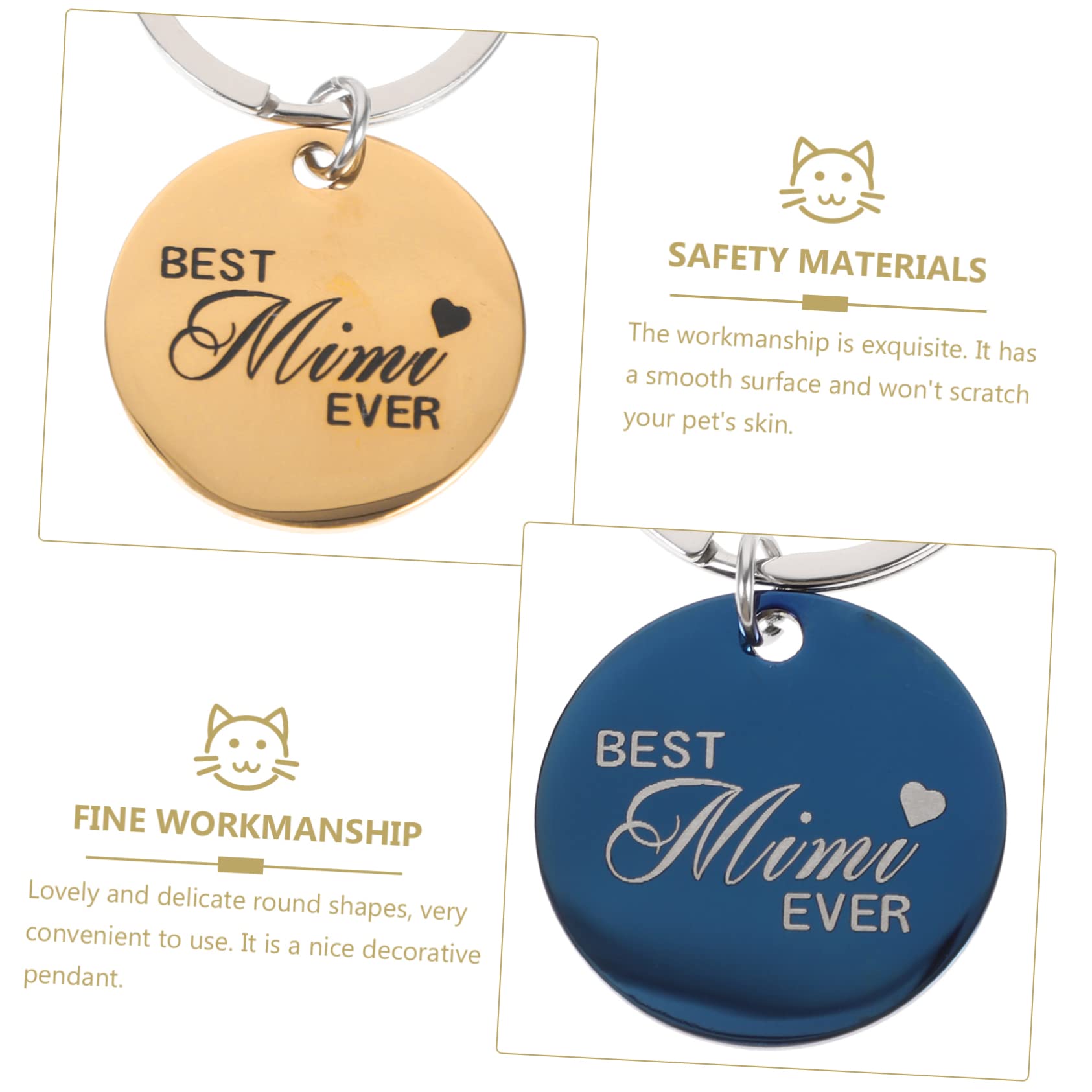 POPETPOP 12 Pièces Étiquettes Cadeaux D'Identification Pour Animaux De Compagnie Pour Cadeaux Porte-Clés Étiquettes Métalliques Étiquettes De Chien Personnalisées Étiquettes Rondes Pour