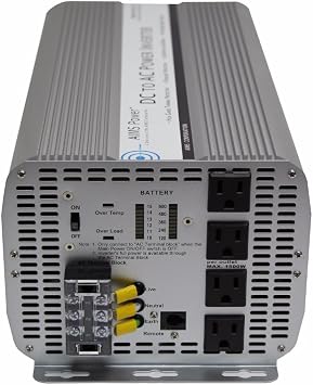 AIMS 5000W 12V Modified Sine Inverter 120V GFCI Terminal Block
