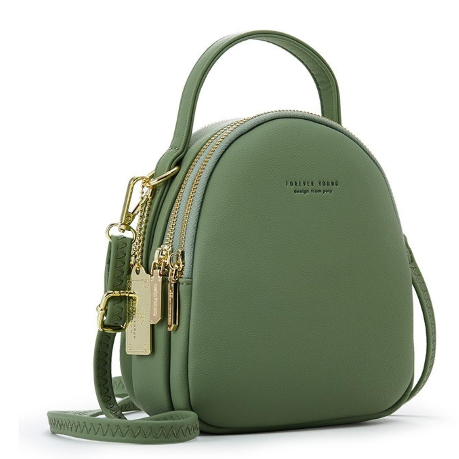 VISMIINTREND Luxury Fashion Everyday Mini Leather Backpack Handbag Purse for Women and Girls | Sling | Crossbody | Mobile Phone Bag | Travel | Wife | Rakhi Gift for Sisters | Bhabhi (Olive Green) (B0C7VJLT1M) Amazon Price History, Amazon Price Tracker