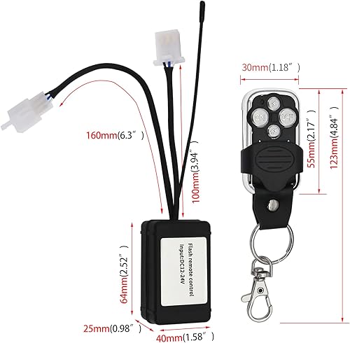 Miniatura 9 de Kit de arnés de cableado de control remoto con barra de luces LED, interruptor de encendido y apagado DC12V, fusible, 14 AWG, kit de arnés de