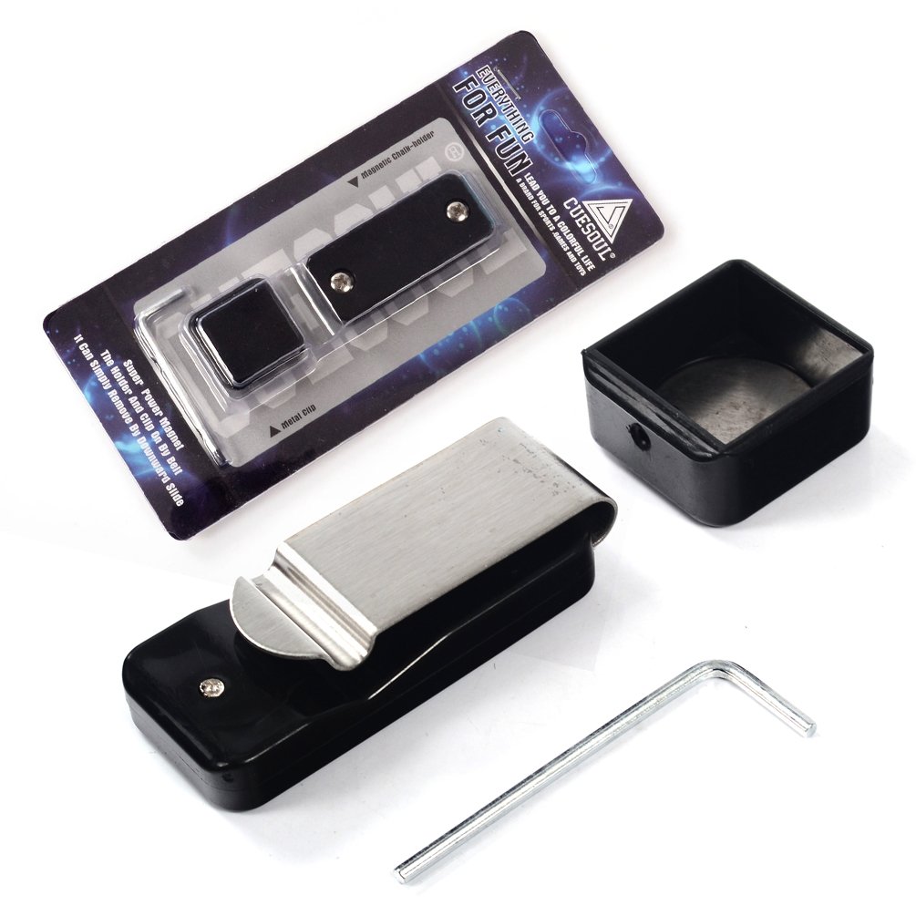 CUESOUL Billard Snooker Pool Billard Queue Magnetische Kreidehalter mit Gürtelclip