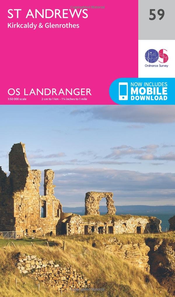 St Andrews Map | Kirkcaldy & Glenrothes | Ordnance Survey | OS Landranger Map 59 | Scotland | Walks | Cycling | Days Out | Maps | Adventure: 059