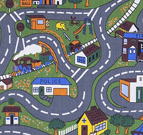 Ottomanson Jenny Children's Rug Collection, Area 3'3" X 5', Educational Traffic #TOP6