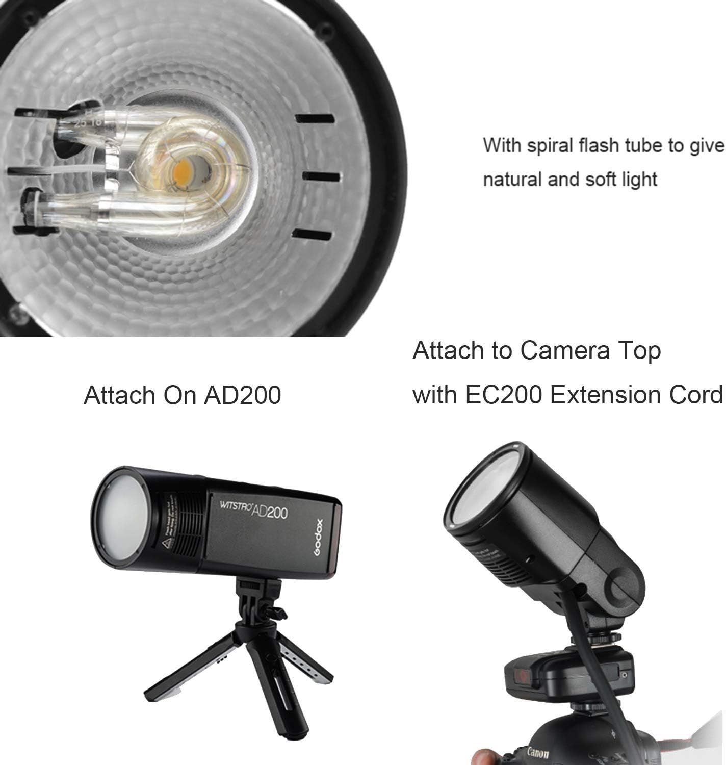 Review Product Godox H200R Round Flash Head for AD200 AD200Pro Pocket Flash Speedlite