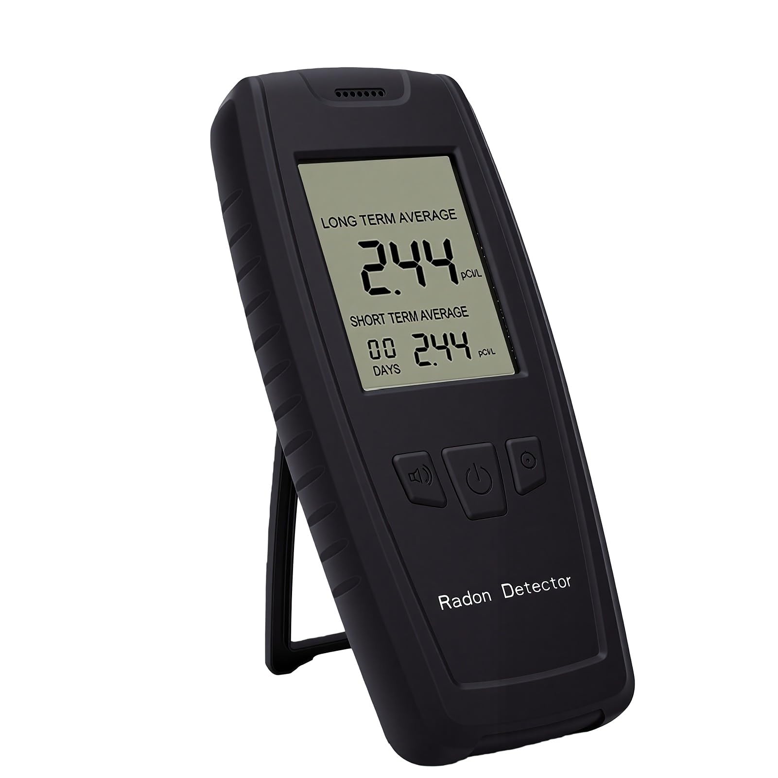Luocute Rilevatore di Radon Portatile, Display LCD Digitale 0-270pCi L Monitor di Radon con Sensore Ionico Avanzato, Allarmi Visivi Acustici, Archiviazione Dati a Lungo Termine per