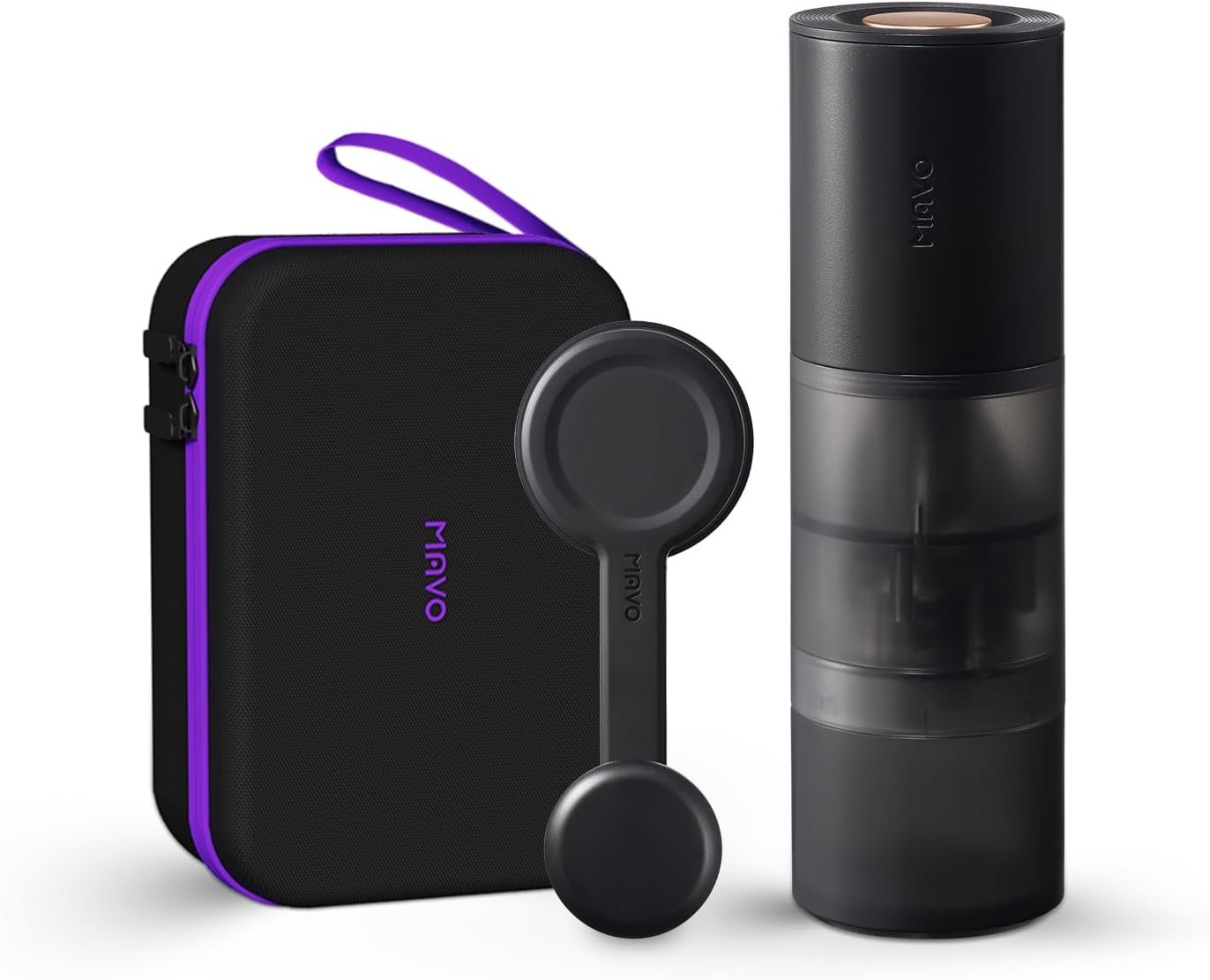 AURORA Portable Electric Coffee Grinder, Rechargeable Burr Coffee Grinder 140 Precise Settings for Espresso to French Press with Manual Handle, Storage Box