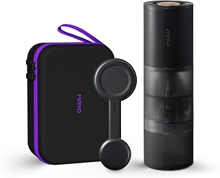 AURORA Portable Electric Coffee Grinder, Rechargeable Burr Coffee Grinder 140 Precise Settings for Espresso to French Press with Manual Handle, Storage Box