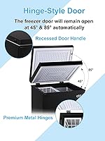 Vista 4 de Chest Freezer 3.5 Cu.Ft Mini 7 Gears Temperature Control Compact Deep Freezer with Top Open Door and Removable Storage Basket Black