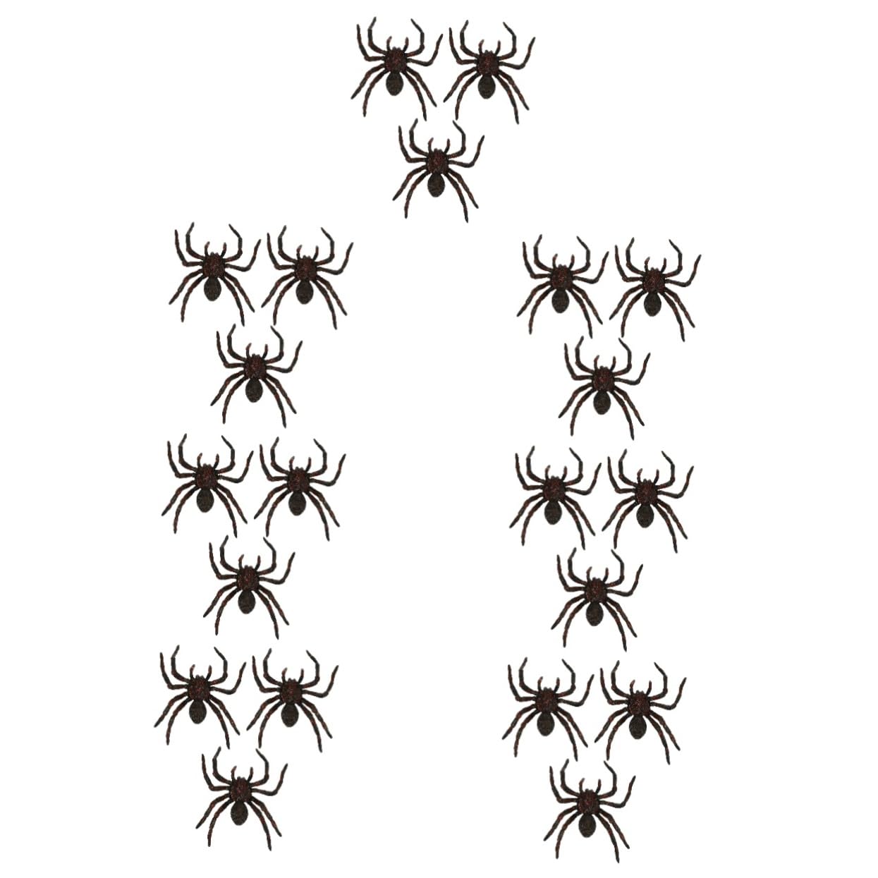 Araignée plastique décoration Halloween et punaises de jouets insectes rouge 21pcs