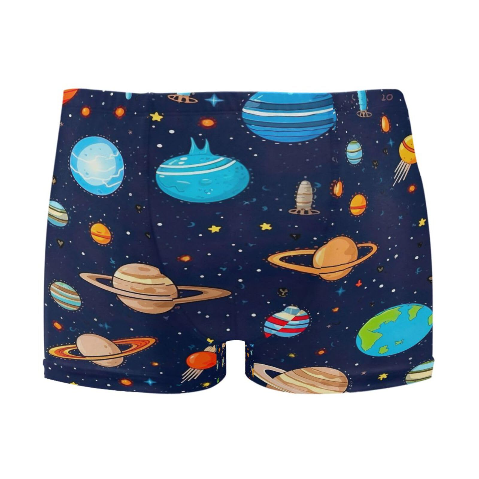 UMIRIKO Mens Swim Trunks Space Planet Galaxy Square Leg Swimwear Bathing Suits Swimsuit for Men XL 202a0379