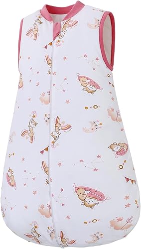 Miracle Baby Saco de dormir 2.5 TOG cálido saco de dormir para bebé 100% algodón invierno sin mangas bebé manta portátil