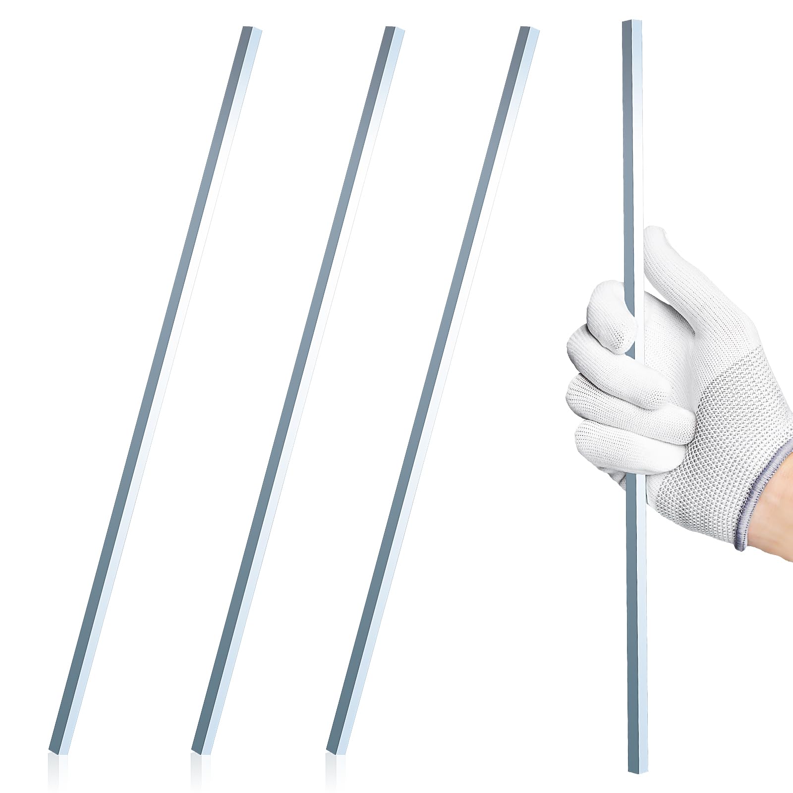 1/4" Square Steel Bar Stock Cold Drawn Steel Bar 1/4 X 1/4 X 12 Inches Zn Coated Keyway Flat Metal Key Stock 4 Pcs