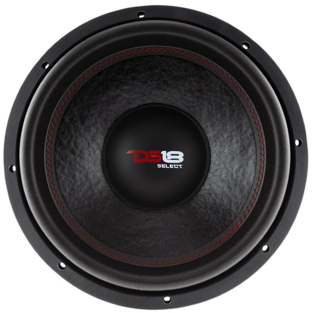 XPL 1 SUBWOOFER Compatible avec DS18 Select SLC-12S SLC12S 30cm 12po 250 Watt rms 500 Watt Max SVC Single Voice Coil 4 ohm idéal pour Caisse Capot Voiture + Sticker, 1 pièce