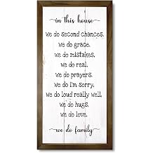 Frame Family Sign Wall Decor - House Rules, In This House We Do Family, Wall Decor for Home Warming Gifts