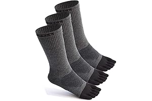 VWELL No Show Toe Yoga Socks 3 Pairs 7-11