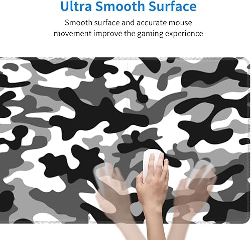 Miniatura 5 de Alfombrilla de mouse grande para juegos, camuflaje XL, impermeable, base antideslizante, para escritorio, para mujeres y niñas, decoración de