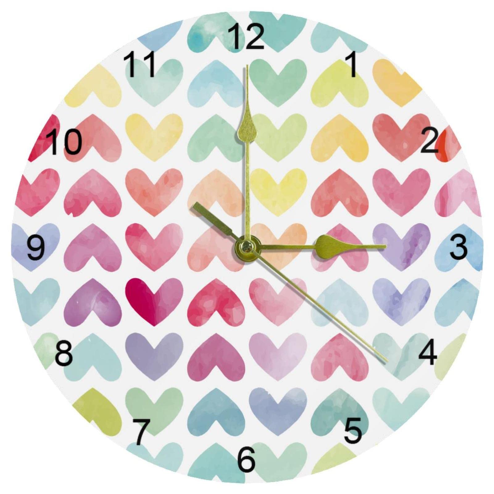Horloge murale ronde de 25,4 cm mecanisme silencieux haute precision