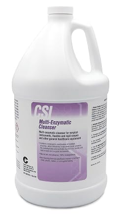 CSI Central Solutions Multi Enzymatic Cleanser - Hospital Grade Medical Instrument Cleaner for Presoak and Manual Processing, 1 Gal