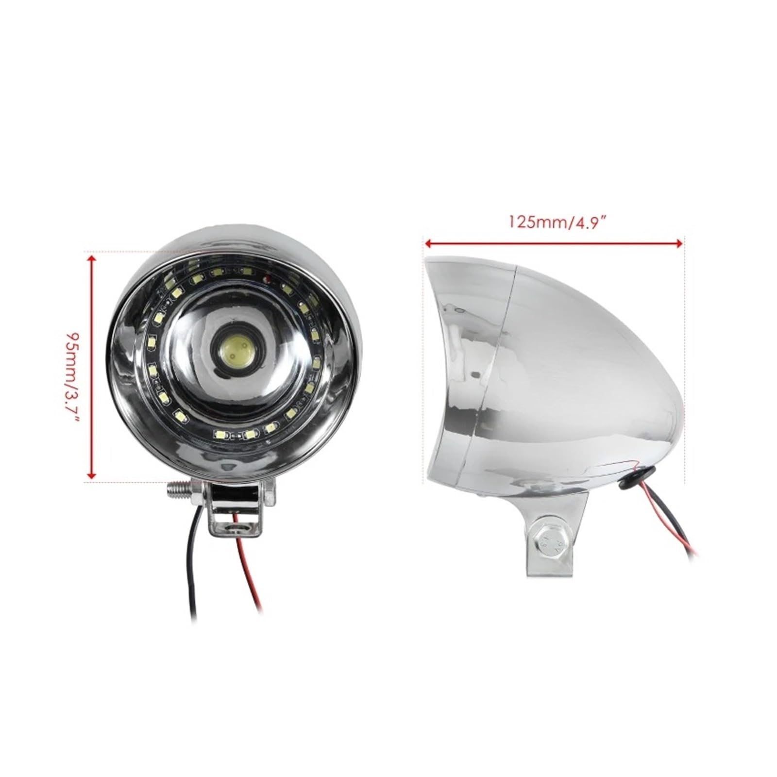 Amazon | オートバイヘッドライト 4 インチ LED ヘッドライトスポット