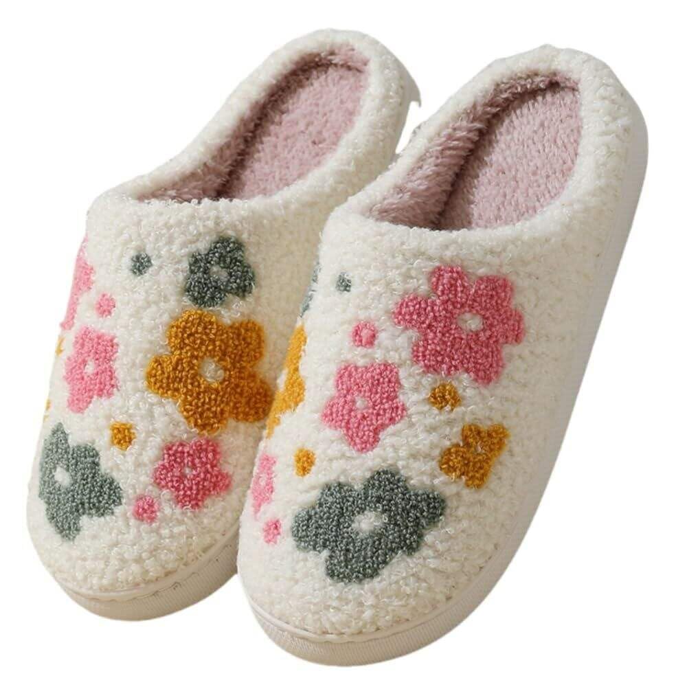Cozy Furry House Slippers for Women/Men Cute Warm Indoor Non-Slip Winter Cozy Shoes