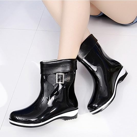 Stivali Donna In Gomma Stivaletti Da Pioggia Donna Norty: Bassi, In Gomma, Antiscivolo, Nuovi Senza Scatola Nayt CD - Foto 10