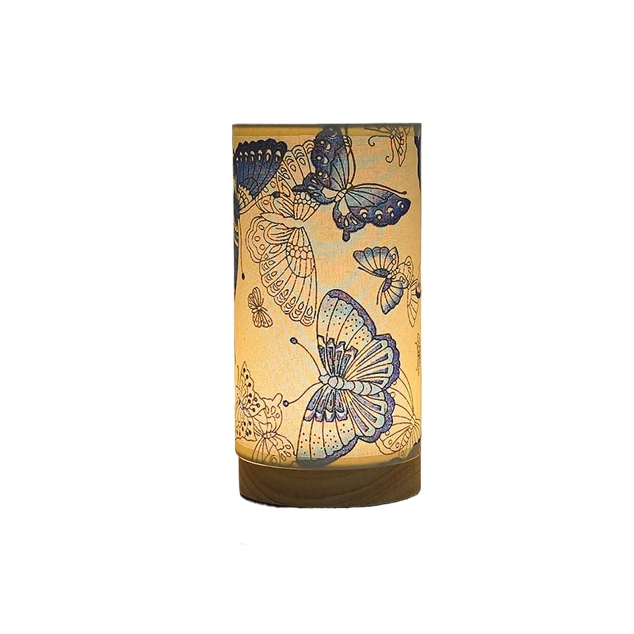 Xumh2024-3 Bedroom Accessories Fabric Butterfly Table Lamp Bedroom Bedside Atmosphere Three-Color Light Change