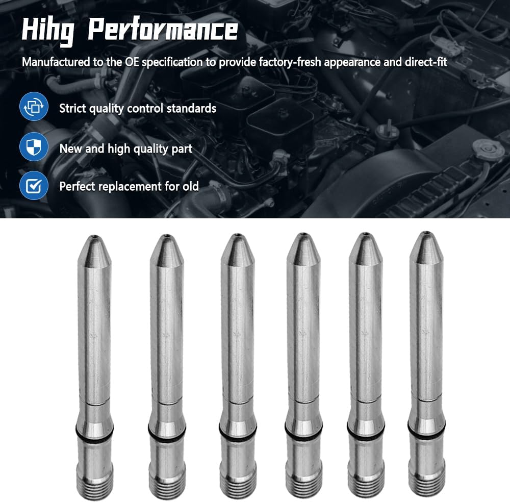 6 Pcs Fuel Injector Connector Tubes 3936953 3944833 Fit for Dodge Cummins Diesel Engine 5.9L 24V 1998 1999 2000 2001 2002