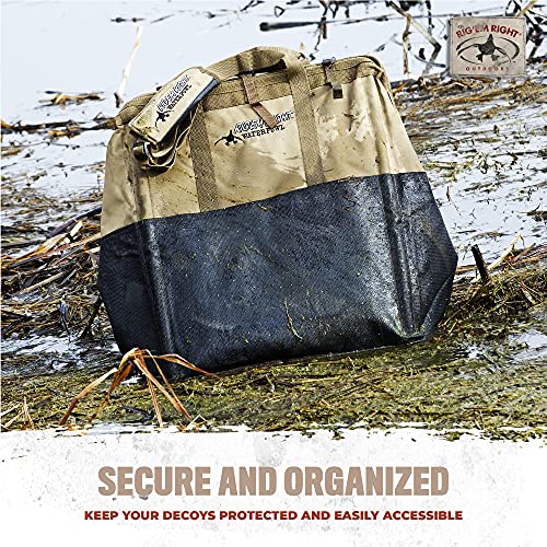 Rig'em Right Waterfowl Gunslinger Decoy Carrying Bag With Large Padded Shoulder Strap - Holds 24 Duck Floaters When Open And 18 When Closed #TOP4