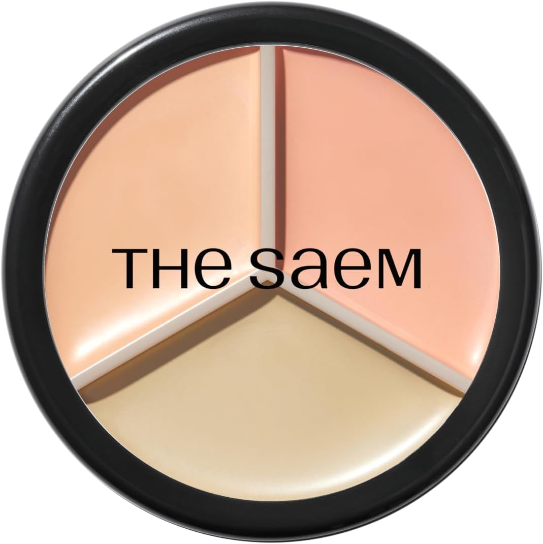SAEM 03 Correct Up 3-Tone Concealer for Light and Light Skin, 3 Colours, Covers Blemishes, Spots, Dark Circles and Redness