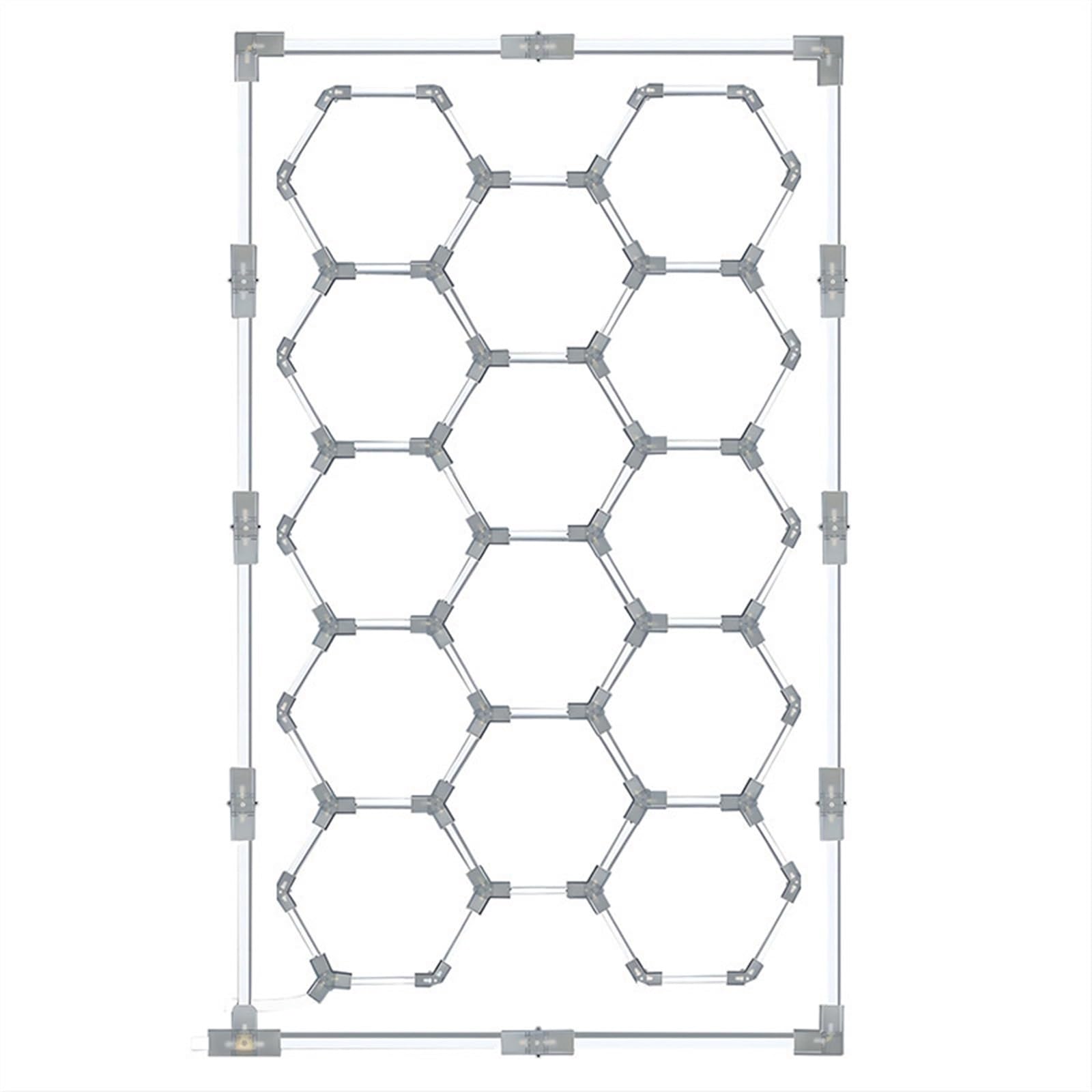 Lampa garażowa Honeycomb – sześciokątna lampa LED 110 V/220 V, wodoodporna i pyłoszczelna, do myjni samochodowych(Bow Light 12,6500K 220V)