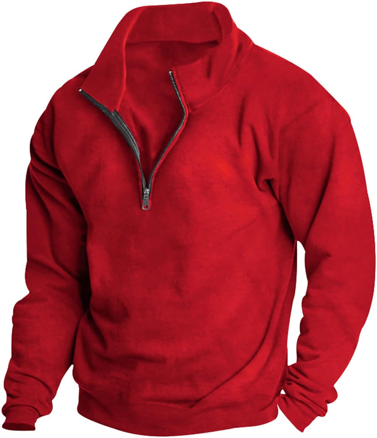 Men Tactical Sweatshirt 1/4 Zip Stand Collar Long Sleeve Pullover Workout Gym Sports Running Outdoor Winter Jackets