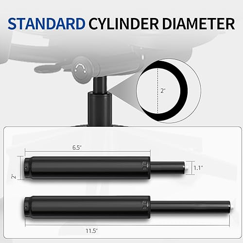 Miniatura 2 de Cilindro elevador de gas para silla de oficina, se adapta a la mayoría de sillas de escritorio y sillas de juegos, pistón de choque neumático