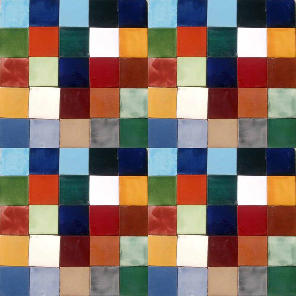 100 Solid Colors Tiles Mexican Ceramic Assorted 4X4 Tile