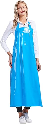 Miniatura 6 de Nanxson Delantal impermeable de TPU Delantal de trabajo industrial ligero con hebilla ajustable delantales de carnicero para lavavajillas CF3148