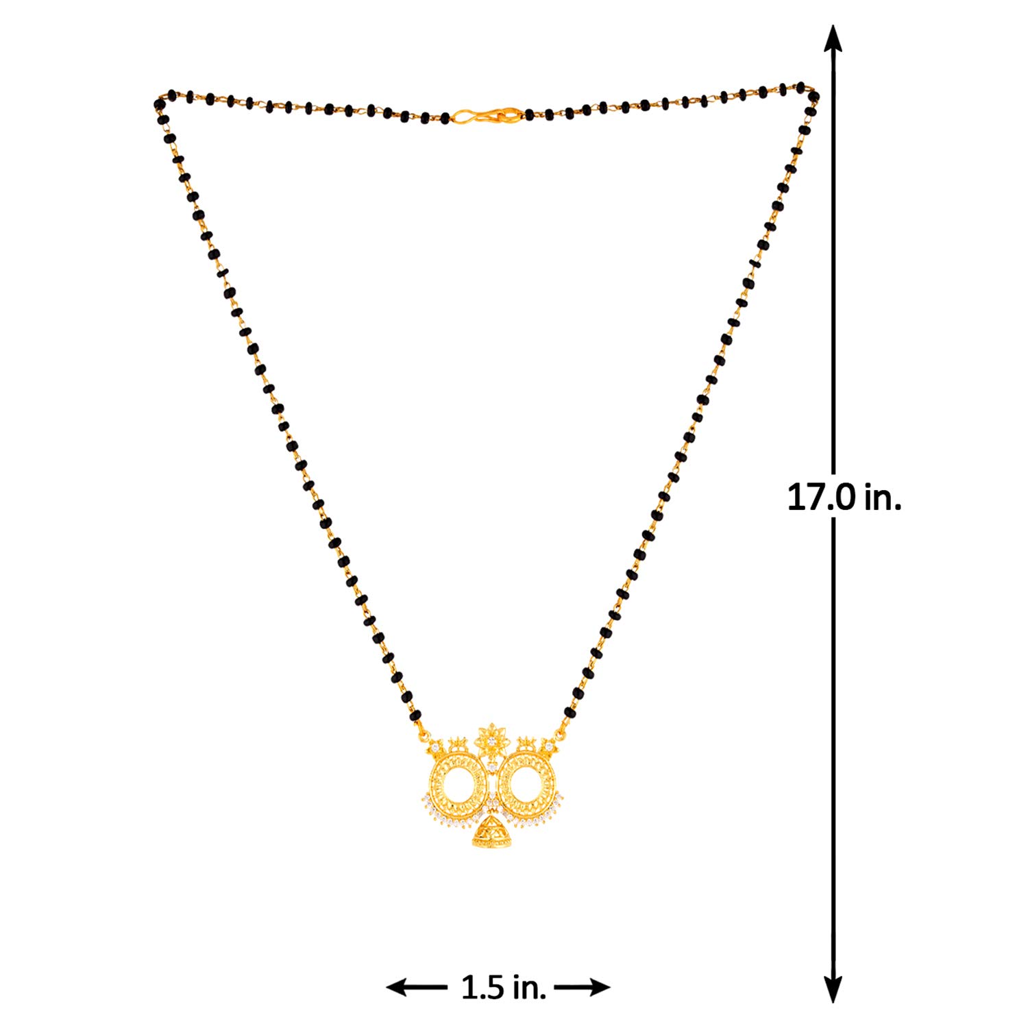 Mayur Floral Inspired Motifs Mangalsutra, Elegant Design