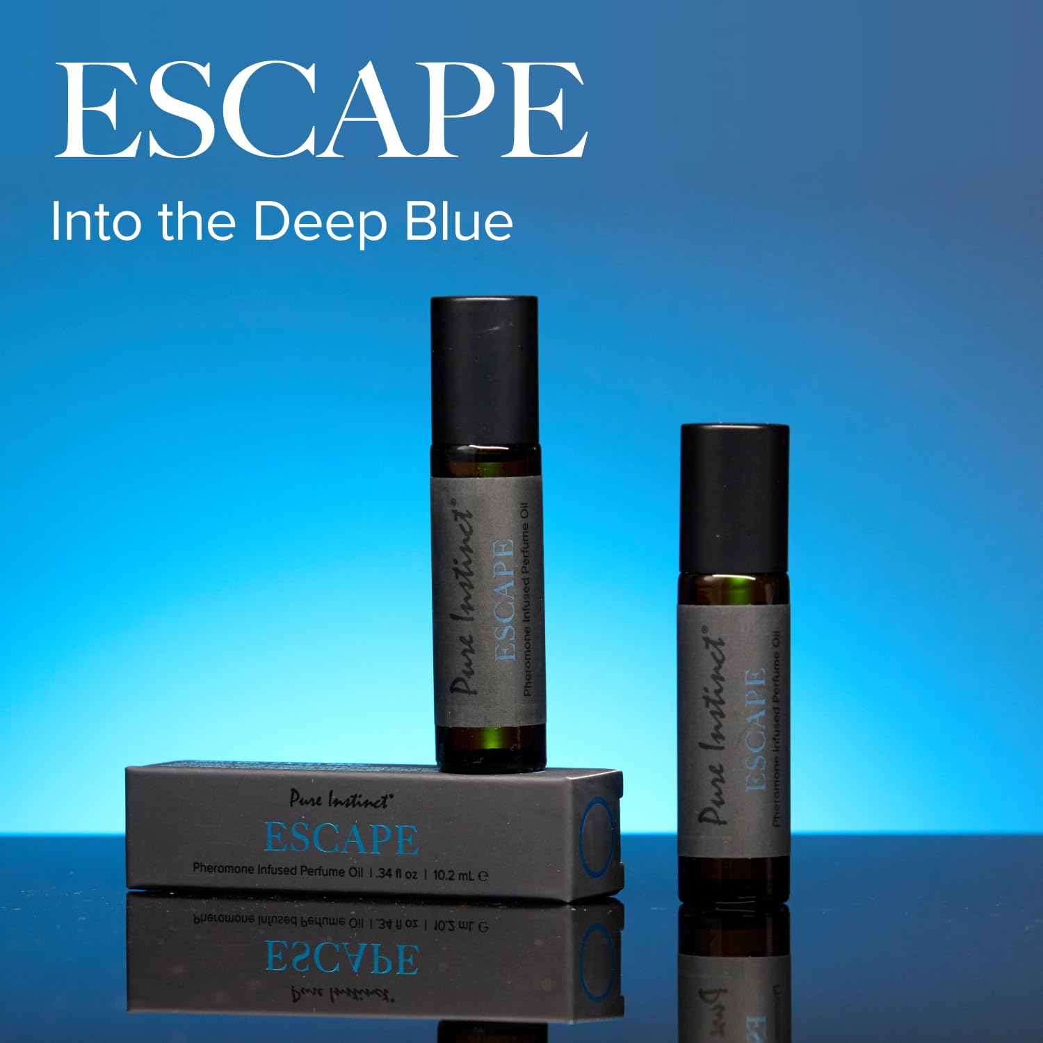 Pure Instinct ESCAPE The Original Pheromone Infused Essential Oil Perfume Cologne - Men's Collection - TSA Ready (Roll On Bottle 0.34 Fl. Oz./10.2mL) - Image 2