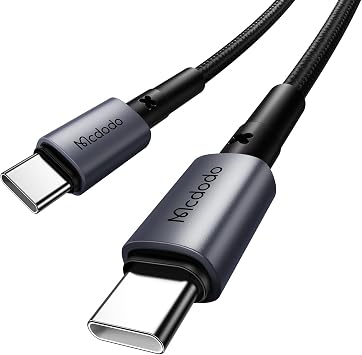 Mcdodo USB-C to USB-C Cable, 65W PD Fast Charging, iPhone 17 Cable, with MSC Charging Technology & Smart Chip, Fast Data Transfer, Durable Nylon Braided Aluminum Alloy Shell, Type-C Cord for MacBook