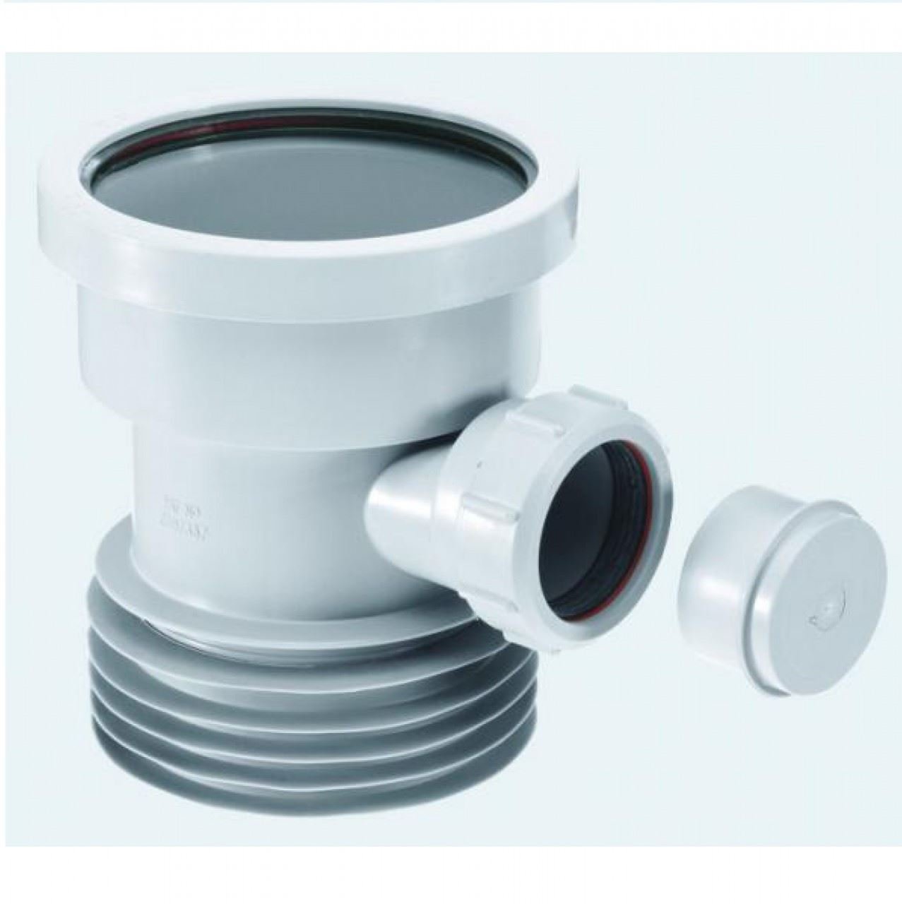 B&Q -  Dc1-Gr-Bo Grey Bossed Drain Connector