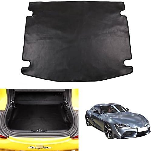 Miniatura 1 de Bandeja de piel de PVC negro para maletero de coche Toyota Supra A90 2018-2021