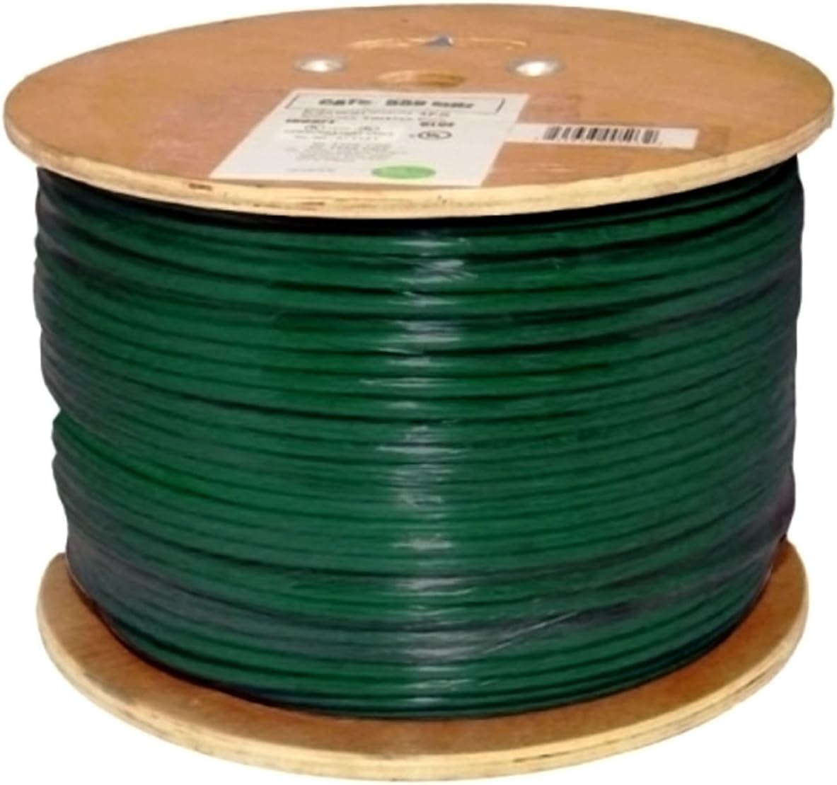 Vertical Cable Cat6, 550 MHz, Shielded, 23AWG, Solid Bare Copper, 1000ft, Bulk Ethernet Cable, Green