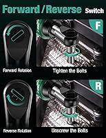 Vista 8 de KIMO - Llave de trinquete inalámbrica de 20 V, juego de 1/2 pulgada, llave de trinquete eléctrica de 74 Ft-lbs 400 RPM, trinquete a batería con 7