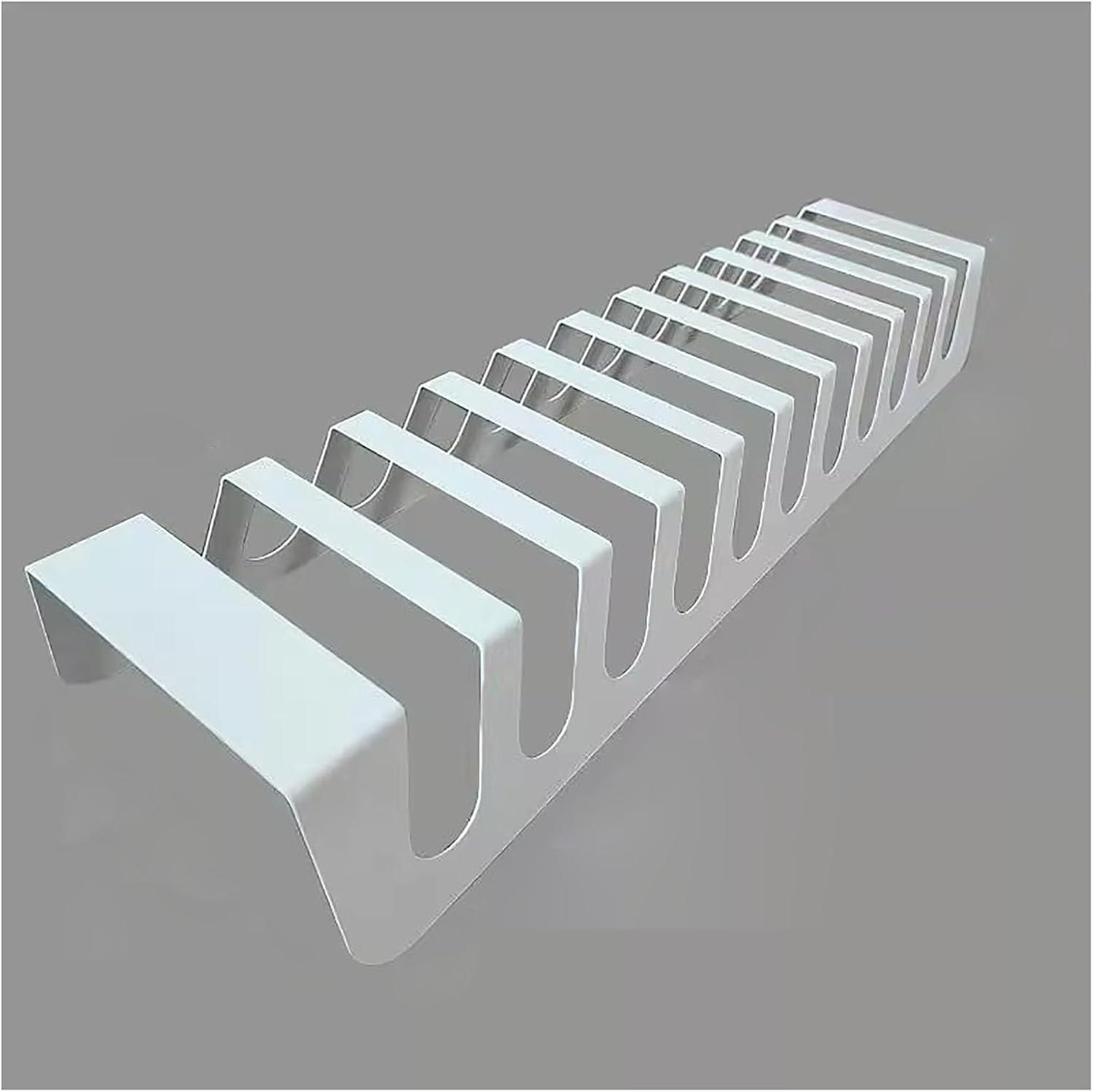 Ceramic Tile Sample Display Stand, Desktop Floor Tile Display Rack, Quartz Stone Organizer Shelf, Panel Display Rack(11-Grid Slots: 2.1cm/0.83")