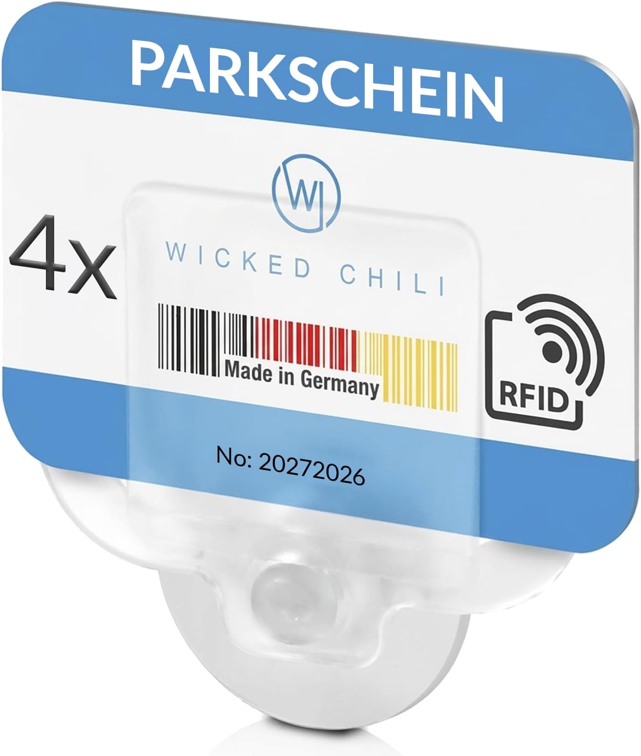 Wicked Chili 4x Parking Permit, Ticket and Note Holder for Car Windscreen