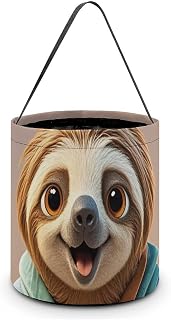 NLLZZ Reusable Cartoon Funny Animal Halloween Candy Basket with Handle | Lightweight Candy Bucket, Portable Trick or Treat Bag, Treat Pail Holder, Party Favor Supply for Chocolate Cookie Snack Toy
